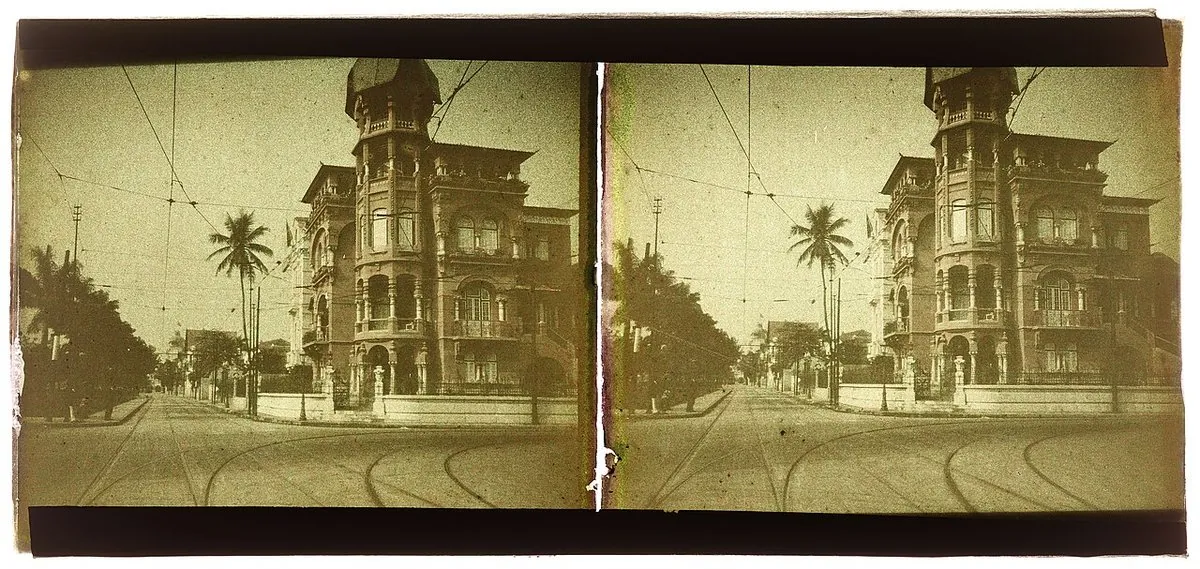 Historic view of Flamengo, Rio de Janeiro, c.1918 — Castelinho do Flamengo, antiga residência do comendador Joaquim da Silva Cardoso