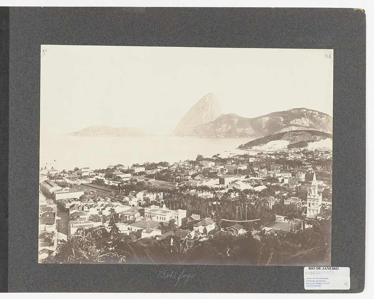 Historic view of Flamengo, Rio de Janeiro — Bairros do Flamengo e de Botafogo, Enseada de Botafogo e o Morro do Pão de Açucar