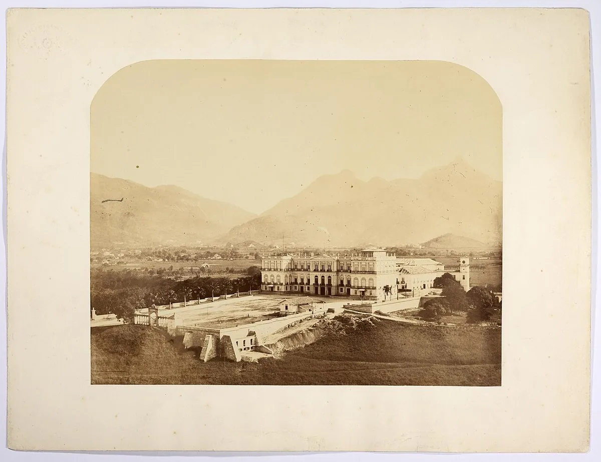 Historic view of São Cristóvão, Rio de Janeiro — Palácio de São Cristóvão na Quinta da Boa Vista