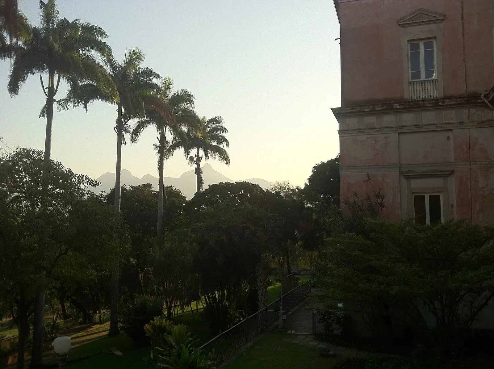 Palácio de São Cristóvão across the park lawns